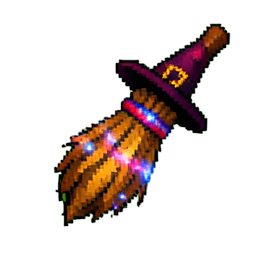 Hexenbesen — 256×256 Pixel-Art-Sprite