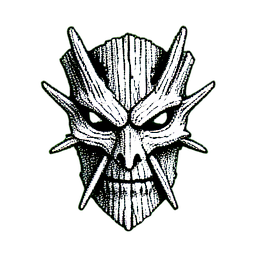 Witch Doctor (1-Bit) - 256x256 pixel art sprite