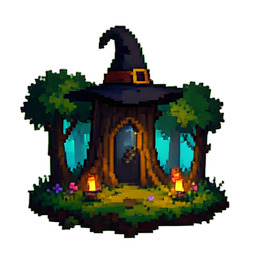 Witch Forest — 256×256 pixel art sprite