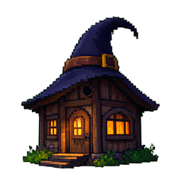 Witch Hut - 256x256 pixel art sprite
