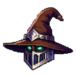 Chapéu Pontiagudo do Mago — sprite pixel art 256×256
