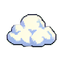 Nuage de coton — sprite pixel art 256×256