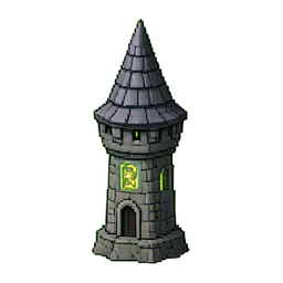 Flèche de la tour du magicien — sprite pixel art 256×256