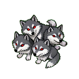Wolf Pack (16-Bit) - 256x256 pixel art sprite