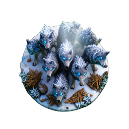 Wolf Pack (HD-2D) - 256x256 pixel art sprite