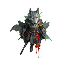 狼武士 (大气) — 256×256 像素游戏素材
