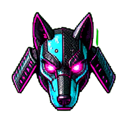 Wolf Samurai (Cyberpunk) - 256x256 pixel art sprite