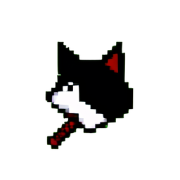 Wolf Samurai (Niedrige Auflösung) — 256×256 Pixel-Art-Sprite