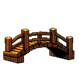 Wood Bridge - 256x256 pixel art sprite