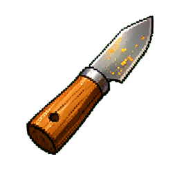 Ciseau à bois chanfreiné — sprite pixel art 256×256