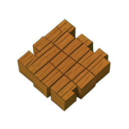 Wood Deck (Voxel) - 256x256 pixel art sprite
