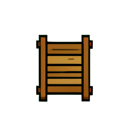 Holzsteg (Niedergew resolution) — 256×256 Pixel-Art-Sprite