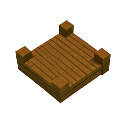 Wood Dock (Voxel) - 256x256 pixel art sprite