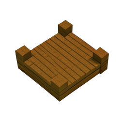 Wood Dock (Voxel) — 256×256 pixel art sprite