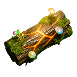 Wood Log (HD-2D) - 256x256 pixel art sprite