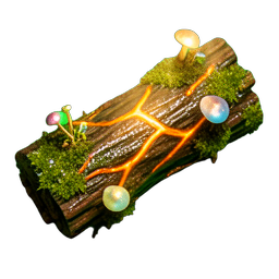 Holzstamm (HD-2D) — 256×256 Pixel-Art-Sprite