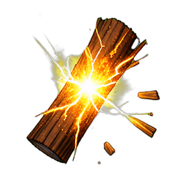 Tronco de madera (VFX) — sprite pixel art 256×256