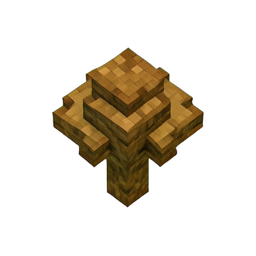 Wood Log (Voxel) - 256x256 pixel art sprite