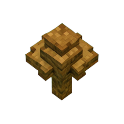 나무 통나무 (Voxel) — 256×256 픽셀 아트 스프라이트