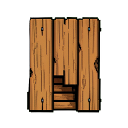 Wood Plank (16-Bit) - 256x256 pixel art sprite