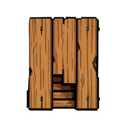 Tablón de madera (16-bit) — sprite pixel art 256×256