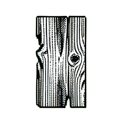 Planche de bois (1-bit) — sprite pixel art 256×256