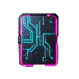 Holzplatte (Cyberpunk) — 256×256 Pixel-Art-Sprite