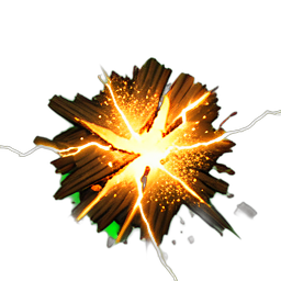 Wood Plank (VFX) - 256x256 pixel art sprite