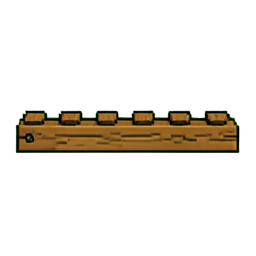 Planche de bois — sprite pixel art 256×256