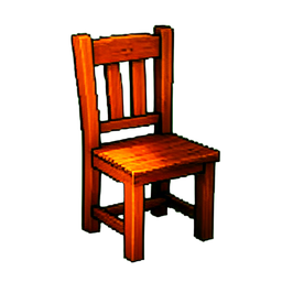 Chaise en bois — sprite pixel art 256×256
