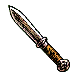 Dague en bois — sprite pixel art 256×256