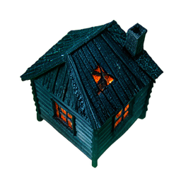 Wooden House (Cinematic) - 256x256 pixel art sprite