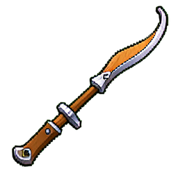 Arc en bois — sprite pixel art 256×256