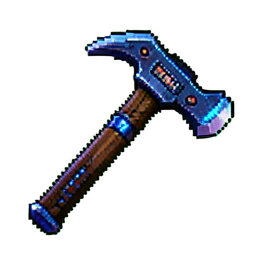 Holzspitzhacke (Filmisch) — 256×256 Pixel-Art-Sprite