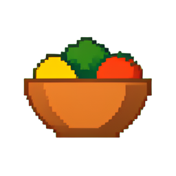 Bol en bois — sprite pixel art 256×256