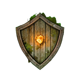Wooden Shield (Atmospheric) - 256x256 pixel art sprite
