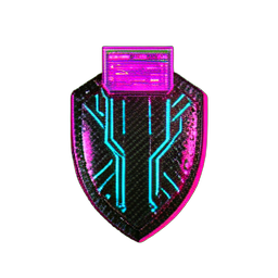Holzschild (Cyberpunk) — 256×256 Pixel-Art-Sprite