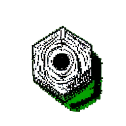 Wooden Sword (1-Bit) - 256x256 pixel art sprite