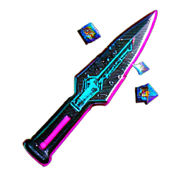 Wooden Sword (Cyberpunk) - 256x256 pixel art sprite
