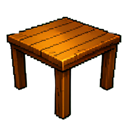 Wooden Table - 256x256 pixel art sprite