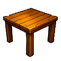 Table de bois — sprite pixel art 256×256