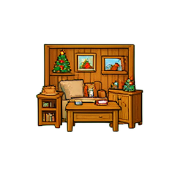 Wooden Toy Train Tracks — 256×256 pixel art sprite