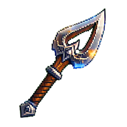 Trident de bois (Cinématique) — sprite pixel art 256×256