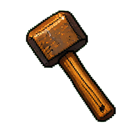 Woodworking Mallet — 256×256 pixel art sprite
