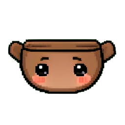 Fanny pack de lana — sprite pixel art 256×256
