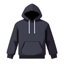 Sudadera de lana con capucha — sprite pixel art 256×256
