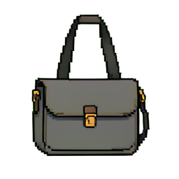 Bolsa de mensajero de lana — sprite pixel art 256×256