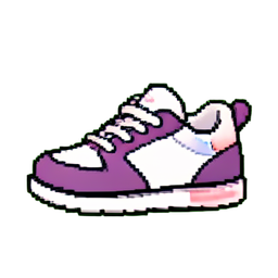 Tênis de lã — sprite pixel art 256×256
