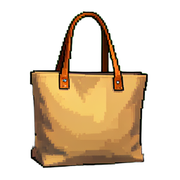 Bolso de tela de lana — sprite pixel art 256×256