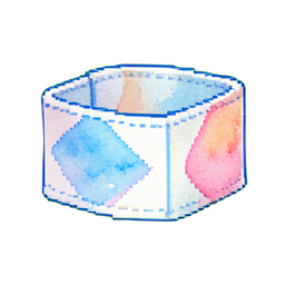 リストバンドの汗帯 — 256×256 ピクセルアートスプライト